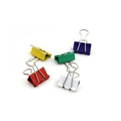 Klipy na dokumenty 15mm farebné 12ks 