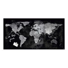 Sklenen tabua artverum 91x46cm mapa sveta 