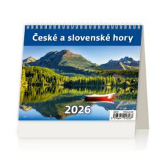 Stolov kalendr riadkov 17,1x13,9 cm - MiniMax esk a slovensk hory 2026 