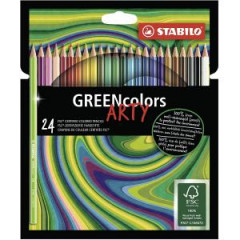 Farbiky STABILO GREENcolors 24ks `ARTY` 