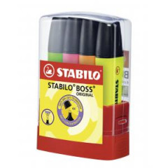 Sada zvrazovaov STABILO BOSS ORIGINAL BOSSparade 4 ks Stoln set lt, oranov, zelen, ruov 