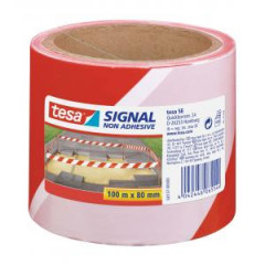 Vstran pska nelepiv TESA Signal 80mm x 100m erveno-biela 