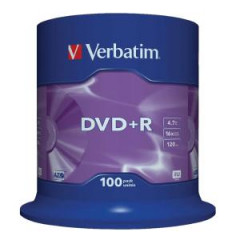 Verbatim DVD+R 16x 4,7GB cake 100 ks