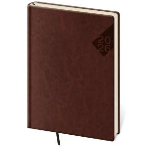 Diár Nebrasca týždenný A5 14,3x20,5 cm anglická červená 2026