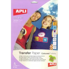 Transferov papier APLI A4 na farebn trik 5 hrkov