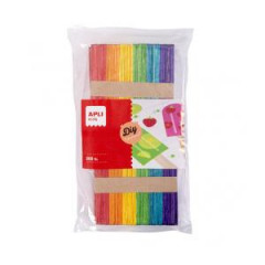 Drevené paličky rôznych farieb 500 ks 