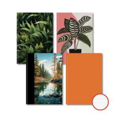 Z�znamov� kniha A5 96 listov linajkov�, mix mot�vov 