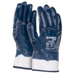 Rukavice nitrilov DONAU SAFETY Nitrile 03, kat. II bielo-nmorncke modr ve. 10 