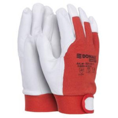 Rukavice pracovn kombinovan DONAU SAFETY bielo-erven ve. 10/XL 