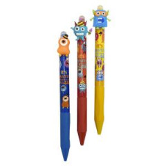 Gu���kov� zmazate�n� pero GIMBOO, modr� tuha, 0,5 mm, mix farieb a mix mot�vov, displej 36 ks 