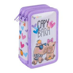 Pera�n�k GIMBOO 3-zipsov� pln�, Capybara, fialov� 