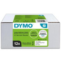 Samolepiace etikety Dymo LW 89x36mm adresn vek biele 3120ks
