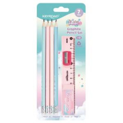 Sprava kolskch pomcok KEYROAD Pastel, blister 7 ks, mix farieb 