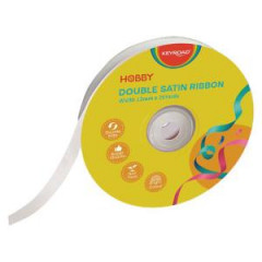 Stuha KEYROAD dvojit satnov, 12 mm x 22,86 m, na cievke, biela 