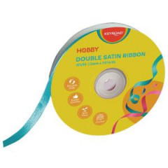 Stuha KEYROAD dvojit satnov 12 mm x 22,86 m na cievke, modr 