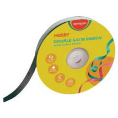 Stuha KEYROAD dvojit satnov 12 mm x 22,86 m, na cievke, ierna 