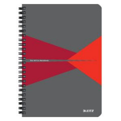 Blok Leitz Office Card A5 90 listov linajkov erven 