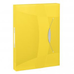 Plastový box s gumièkou Esselte VIVIDA žltý