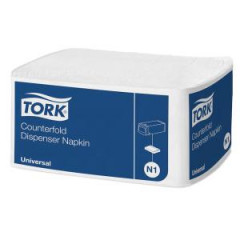Papierov� serv�tky 1-vrstv. TORK Counterfold biele N1, 30x33cm, 300 ks 