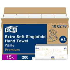 Papierov utierky extra jemn ZZ/C 2-vrstv. TORK Singlefold biele H3 (15bal.) 