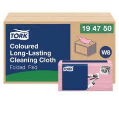 �istiaca utierka 1-vrstv. TORK Long-Lasting �erven� W8, 40 ks 
