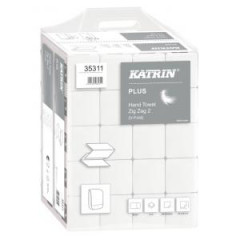 Papierov utierky skladan ZZ 2-vrstvove KATRIN Plus super Handy pack biele (20 bal.)