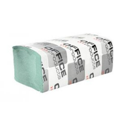 Papierov utierky Office Products ZZ 1-vrstvov zelen recykel (20 bal.)