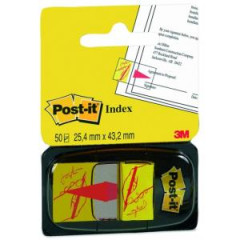 Zloky Post-it Index irok 25,4x43,2 `podpis`