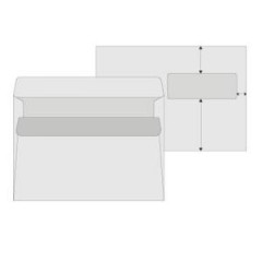 Poštové obálky C5 s páskou, okienko vpravo 45 x 90 mm, 1000 ks 