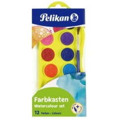 Vodov farby Pelikan Junior 12 farieb + tetec