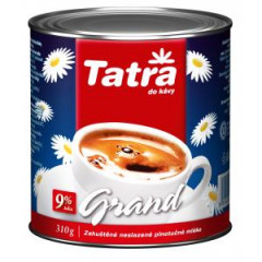 Zahusten mlieko Tatra Grand nesladen plnotun 9% 310 g