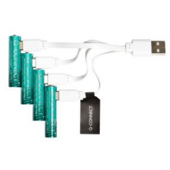 Batrie Q-CONNECT AAA mikrotukov nabjaten USB-C 4 ks 