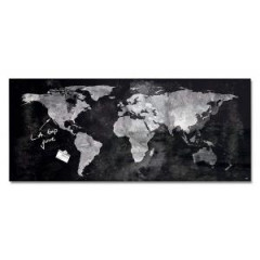 Sklenen tabua artverum 130x55cm mapa sveta