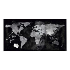 Sklenen tabua artverum 91x46cm mapa sveta