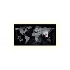 Sklenen tabua artverum podsvieten 91x46cm mapa sveta