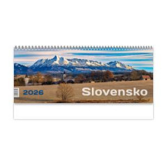 Stolov� kalend�r st�pcov� 30 x 12 cm - Slovensko 2026 
