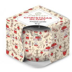 Emocio Sklo Dekor 70x62 mm Christmas Glory - Cookie and Cream, vonn� svie�ka 
