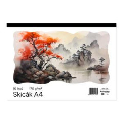Skicr A4 10 listov biely 